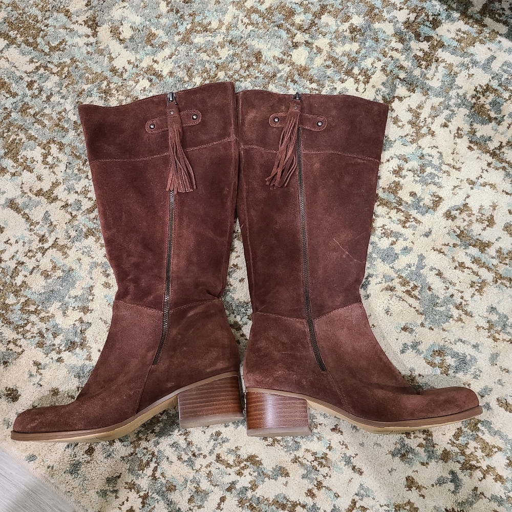 Naturalizer  Kailyn Suede Riding Wide Calf Boots